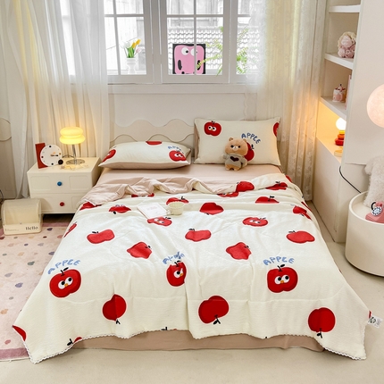 91家纺网 家纺一手货源 找家纺 （总）2025新款A类泡泡纱水洗棉夏被四件套