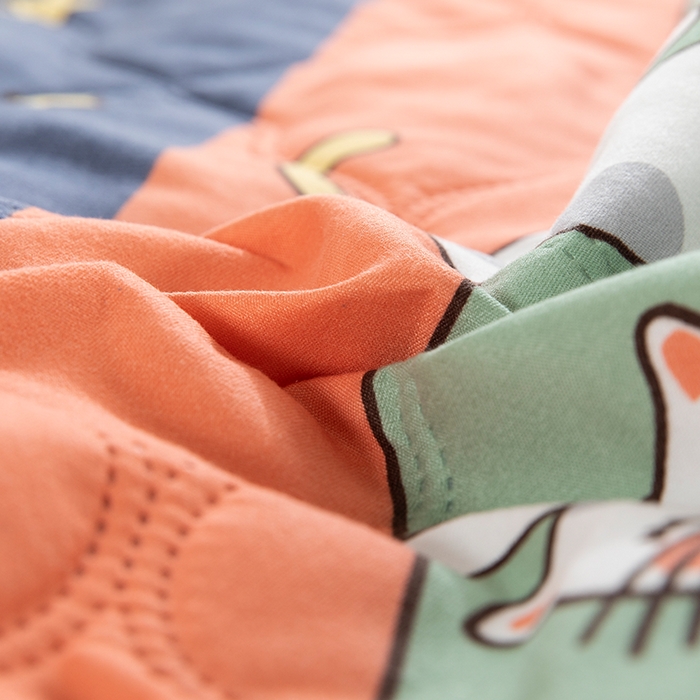 91家纺网 家纺一手货源 找家纺 2025新款亲肤芦荟棉夏被空调被夏凉被 喵星人