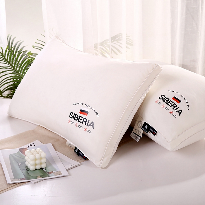 91家纺网 家纺一手货源 找家纺 （总）佳尚枕芯 2025新款A类立体纯棉全棉西伯利亚五星级酒店保健护颈枕芯超柔枕头