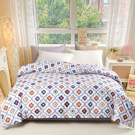 小雨家纺 2026新款芦荟棉单被套 初夏灰