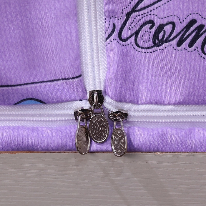 91家纺网 家纺一手货源 找家纺 2025新款坐床遮光布款防尘床帘式蚊帐 多彩心回底