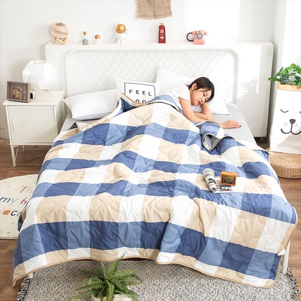 91家纺网 家纺一手货源 找家纺 （总）2025新款亲肤芦荟棉夏被空调被夏凉被