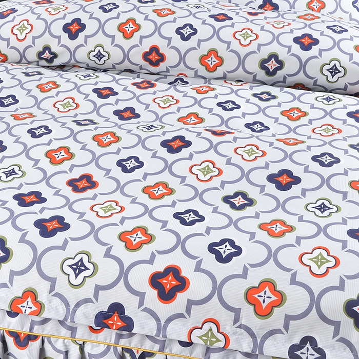 91家纺网 家纺一手货源 找家纺 小雨家纺 2026新款芦荟棉床裙四件套 初夏灰