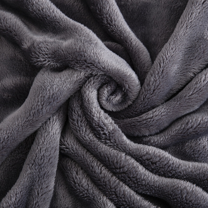 91家纺网 家纺一手货源 找家纺 卉晨家纺 2024新款牛奶绒兔毛绒空调毯午睡毯泡泡毛毯 绅士灰