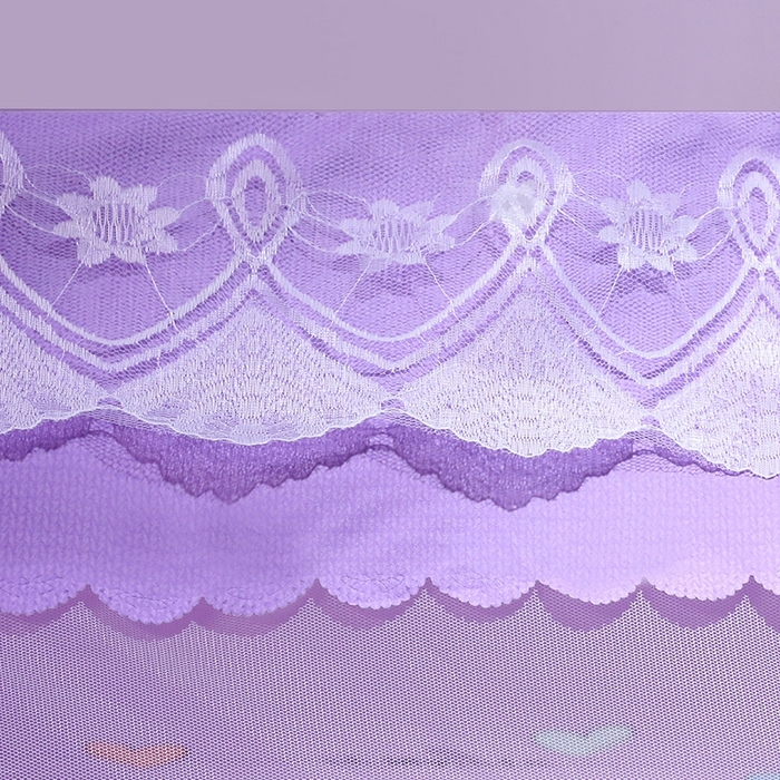 91家纺网 家纺一手货源 找家纺 2025新款坐床遮光布款防尘床帘式蚊帐 多彩心回底