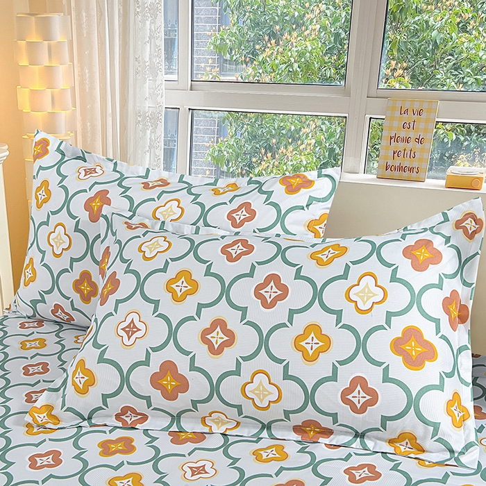 91家纺网 家纺一手货源 找家纺 小雨家纺 2026新款芦荟棉床裙三件套 初夏绿