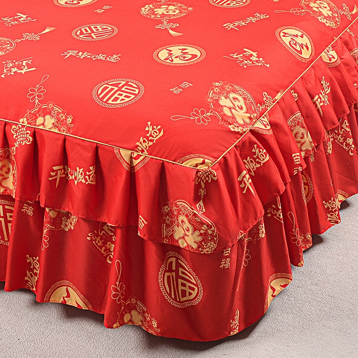 91家纺网 家纺一手货源 找家纺 （总）小雨家纺 2026新款芦荟棉床裙四件套