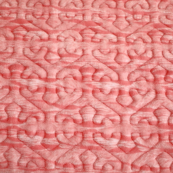 91家纺网 家纺一手货源 找家纺 晶缦家纺 2024新款水波纹色织牛奶绒床盖三件套 涟漪-粉玉