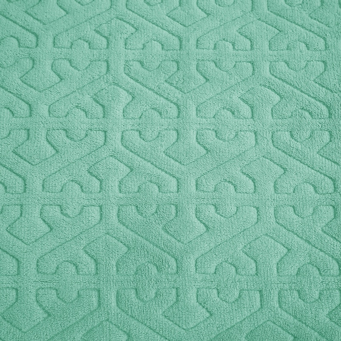 91家纺网 家纺一手货源 找家纺 晶缦家纺 2024新款纯色小花边牛奶绒床盖三件套 暖馨-浅绿