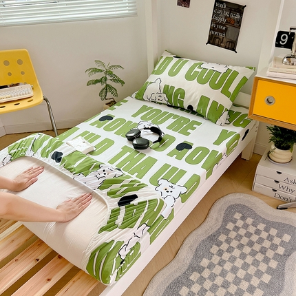 91家纺网 家纺一手货源 找家纺 （总）曼陀罗 2025新款5A级抗菌水洗棉学生床笠