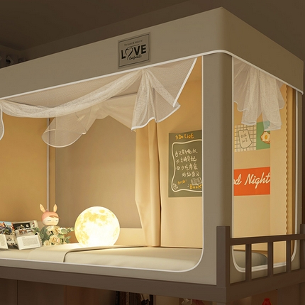 91家纺网 家纺一手货源 找家纺 （总）富莱星蚊帐 2024新款梭织加厚窗帘布强遮光80-90床学生蚊帐建模图