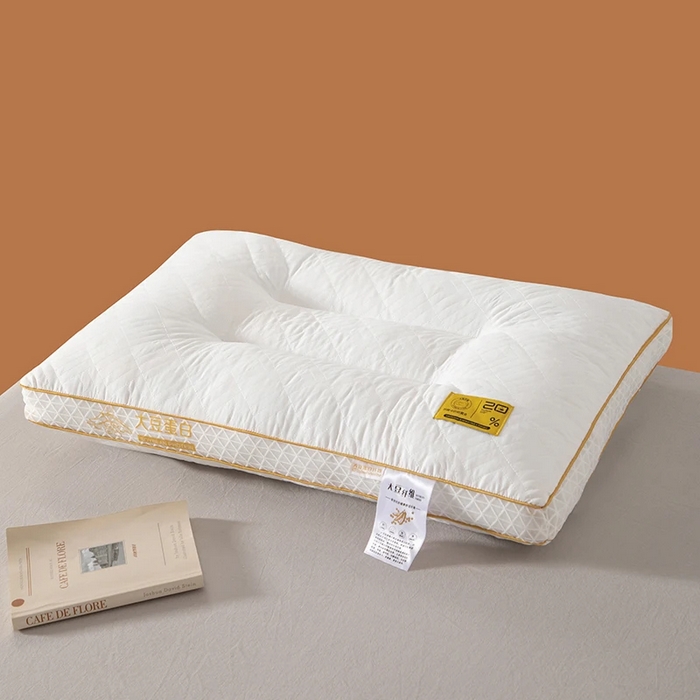 91家纺网 家纺一手货源 找家纺 2025新款大豆蛋白立体护颈椎枕头枕芯五星级酒店单人枕头宿舍家用48x74cm/只方形款