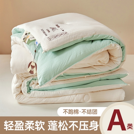 91家纺网 家纺一手货源 找家纺 （总）典冠 2024新款原棉提花无染大豆被冬被春秋被子母被