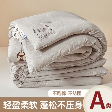 91家纺网 家纺一手货源 找家纺 （总）典冠 2024新款原棉提花无染大豆被冬被春秋被子母被