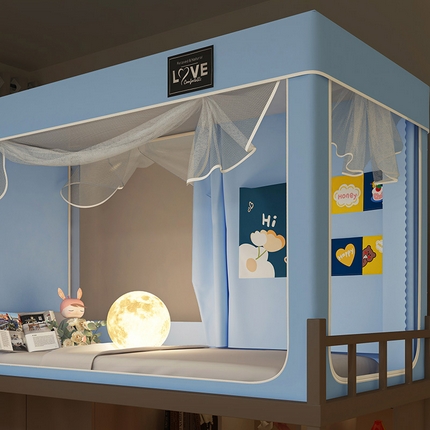 91家纺网 家纺一手货源 找家纺 （总）富莱星蚊帐 2024新款梭织加厚窗帘布强遮光80-90床学生蚊帐建模图