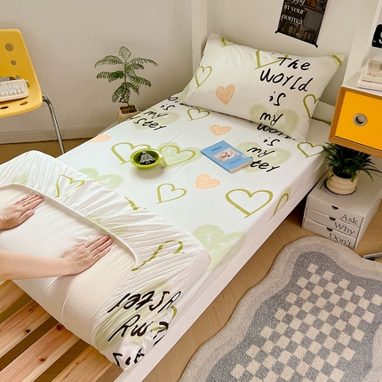 91家纺网 家纺一手货源 找家纺 曼陀罗 2025新款5A级抗菌水洗棉学生床笠 浪漫