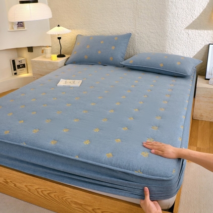 91家纺网 家纺一手货源 找家纺 （总）尊康家纺（原磊科）  2024新款全棉色织大豆棉床笠-金百福