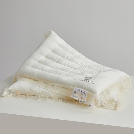 91家纺网 家纺一手货源 找家纺 乐可 2024新款法式润颜蚕咝枕 低平枕