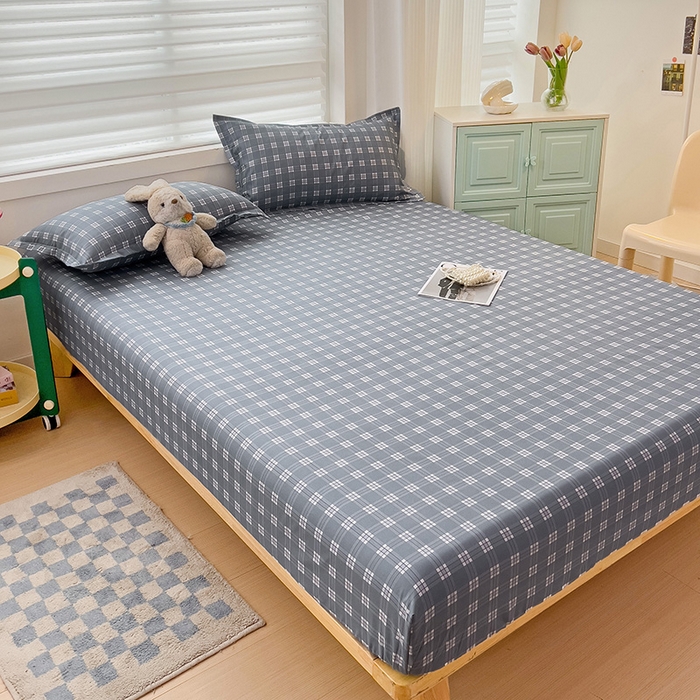 91家纺网 家纺一手货源 找家纺 楠沐家纺 2025新款亲肤印花芦荟棉水洗棉床笠系列 赴约