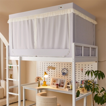 91家纺网 家纺一手货源 找家纺 艾晶美家纺有限公司 2025新款韩式纯色学生床帘蚊帐 时尚灰