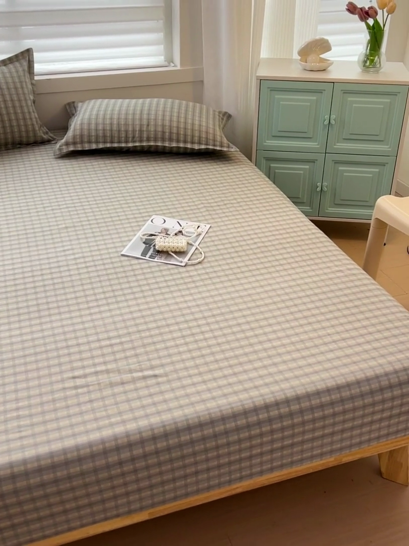 91家纺网 家纺一手货源 找家纺 楠沐家纺 2025新款亲肤印花芦荟棉水洗棉床笠系列 觅遇