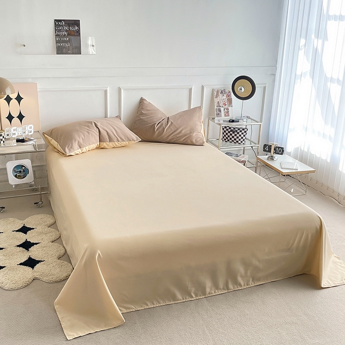 91家纺网 家纺一手货源 找家纺 悦织湾家纺 2025新款105克水洗棉磨毛四件套 焦糖玛奇朵