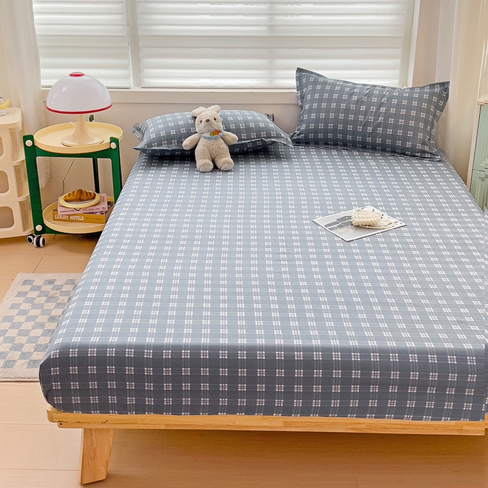 91家纺网 家纺一手货源 找家纺 楠沐家纺 2025新款亲肤印花芦荟棉水洗棉床笠系列 赴约