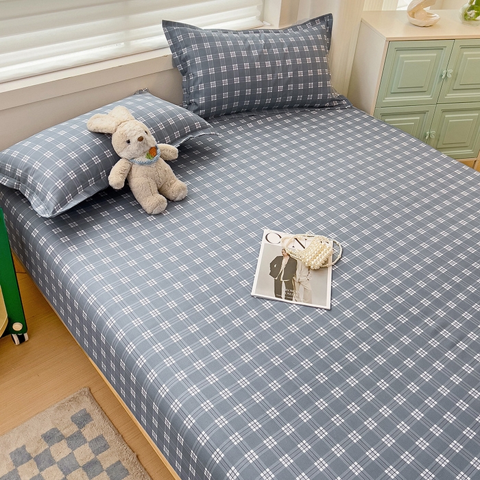 91家纺网 家纺一手货源 找家纺 楠沐家纺 2025新款亲肤印花芦荟棉水洗棉床笠系列 赴约