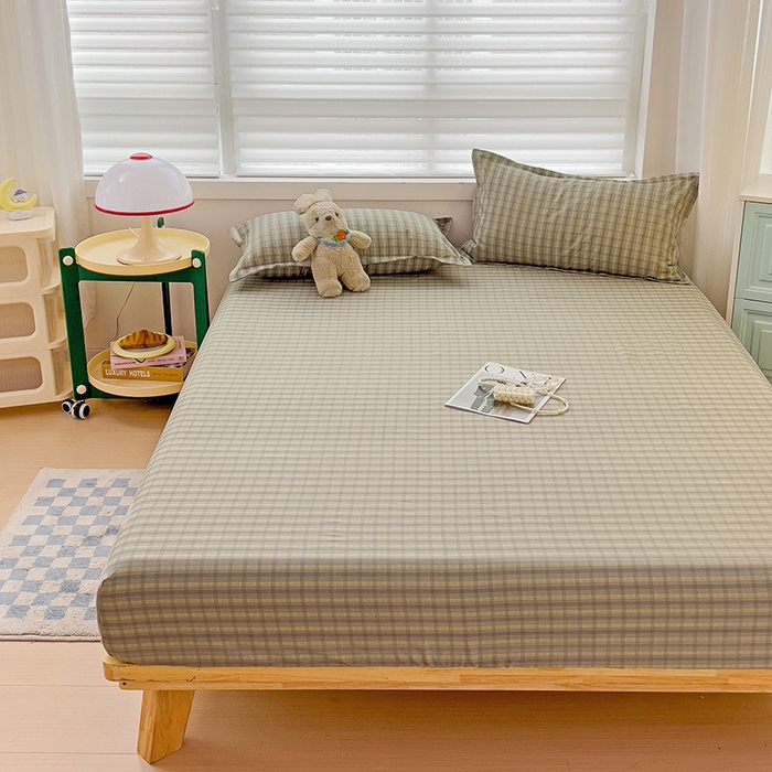 91家纺网 家纺一手货源 找家纺 楠沐家纺 2025新款亲肤印花芦荟棉水洗棉床笠系列 觅遇