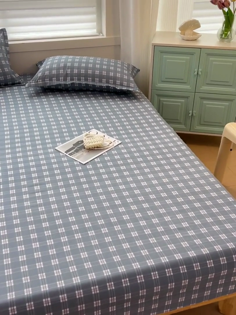 91家纺网 家纺一手货源 找家纺 楠沐家纺 2025新款亲肤印花芦荟棉水洗棉床笠系列 赴约