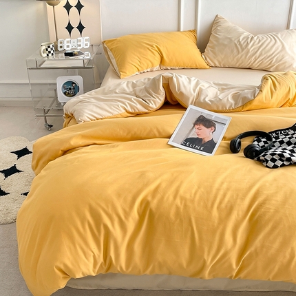 91家纺网 家纺一手货源 找家纺 （总）悦织湾家纺 2025新款105克水洗棉磨毛四件套