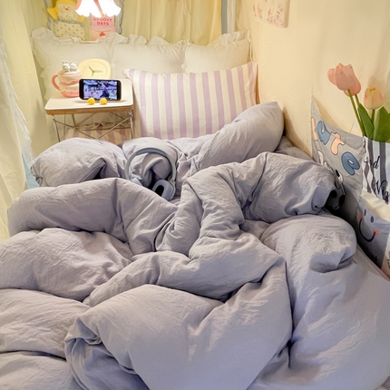 91家纺网 家纺一手货源 找家纺 （总）悦织湾家纺 2025新款105克水洗棉磨毛四件套