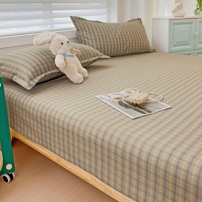 91家纺网 家纺一手货源 找家纺 楠沐家纺 2025新款亲肤印花芦荟棉水洗棉床笠系列 觅遇