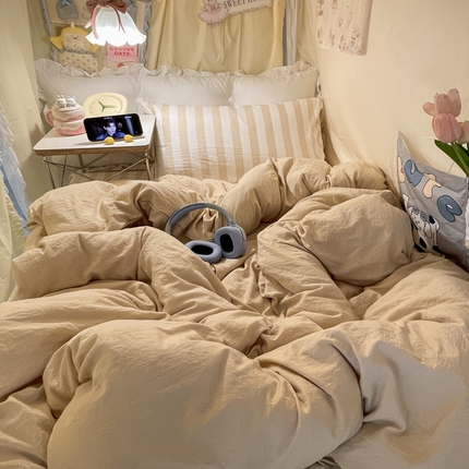 91家纺网 家纺一手货源 找家纺 （总）悦织湾家纺 2025新款105克水洗棉磨毛四件套