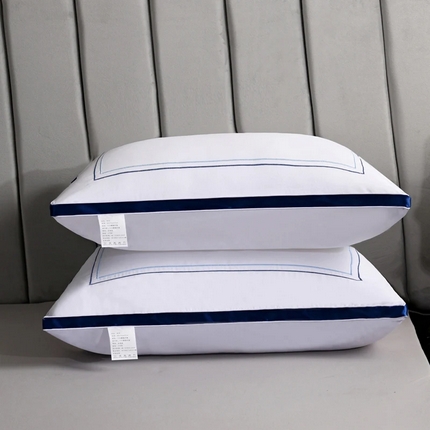 91家纺网 家纺一手货源 找家纺 （总）佳尚枕芯 2025新款爆款立体枕头枕芯金边蓝边枕