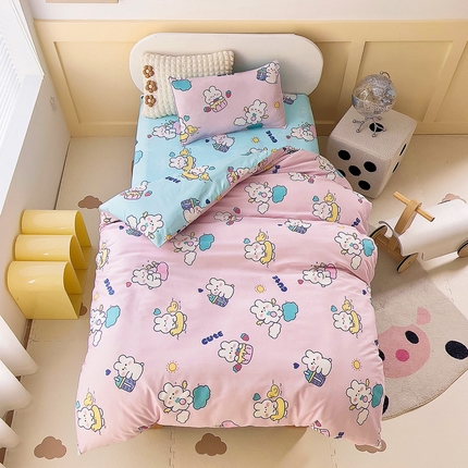91家纺网 家纺一手货源 找家纺 （总）吉咪兔2024年新品A类60支幼儿园被子三件套宝宝被套纯棉儿童六件套
