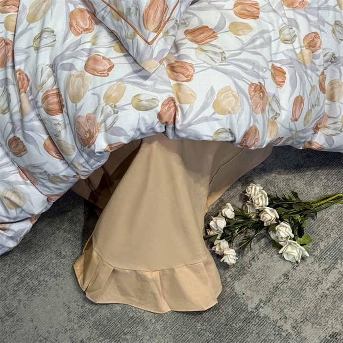 91家纺网 家纺一手货源 找家纺 嘉汀兰 2024新款韩式全棉磨毛印花系列四件套 盛世颜