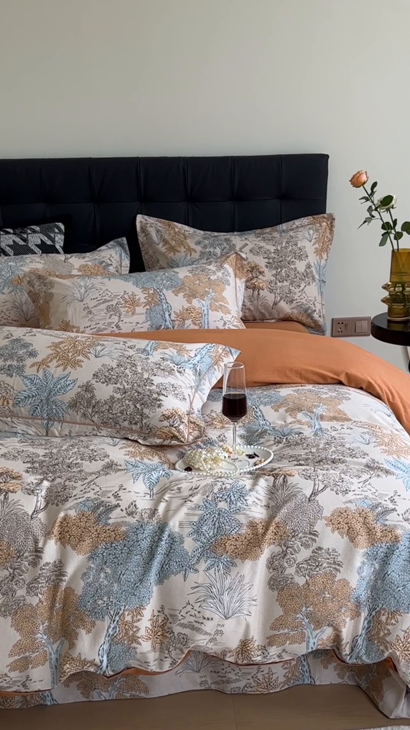 91家纺网 家纺一手货源 找家纺 嘉汀兰 2024新款韩式全棉磨毛印花系列四件套 玛德里