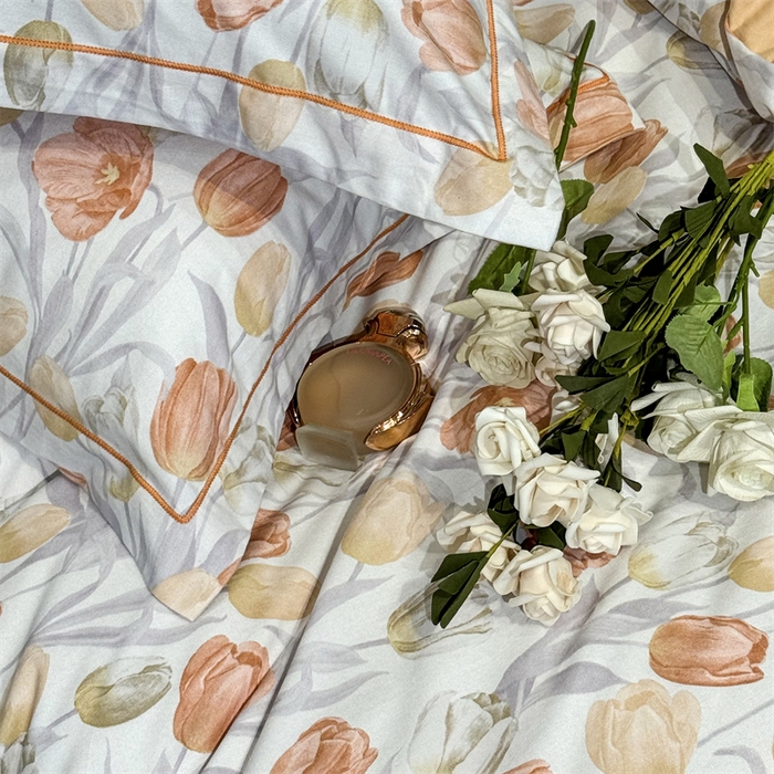 91家纺网 家纺一手货源 找家纺 嘉汀兰 2024新款韩式全棉磨毛印花系列四件套 盛世颜