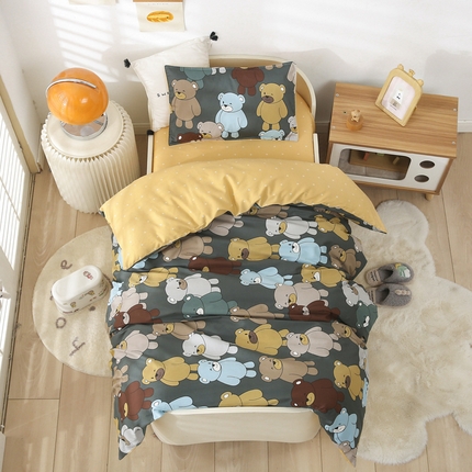 91家纺网 家纺一手货源 找家纺 （总）吉咪兔2024年新品A类60支幼儿园被子三件套宝宝被套纯棉儿童六件套
