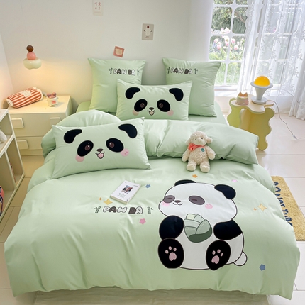 91家纺网 家纺一手货源 找家纺 （总）涵宸 2024新款全棉贴布绣小清新卡通系列四件套