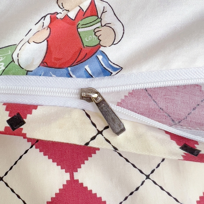 91家纺网 家纺一手货源 找家纺 麦伦家居 2024新款40支13372全棉斜纹学生上下铺床品系列 漫步小熊