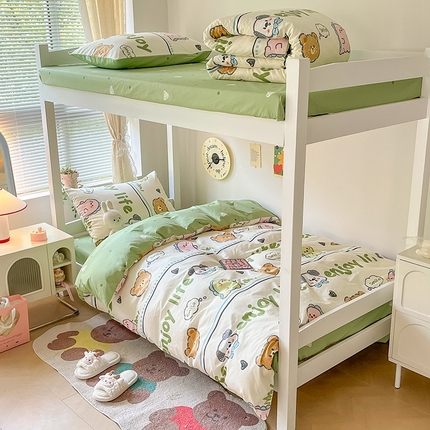 麦伦家居 2024新款40支13372全棉斜纹学生上下铺床品系列 哈哈乐园