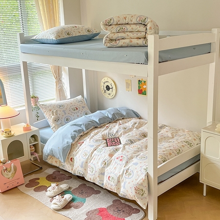 麦伦家居 2024新款40支13372全棉斜纹学生上下铺床品系列 童话书