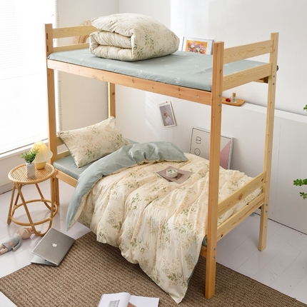 麦伦家居 2024新款40支13372全棉斜纹学生上下铺床品系列 仙草