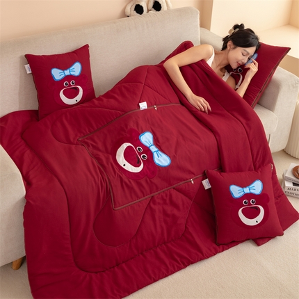 91家纺网 家纺一手货源 找家纺 （总）乐坊 2024新款贴布绣抱枕被