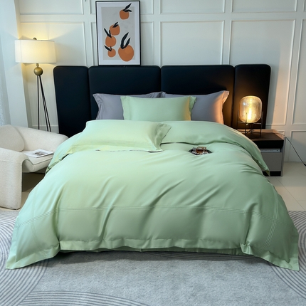 91家纺网 家纺一手货源 找家纺 （总）淼铭家纺 2025新款长绒棉三线埋绳工艺四件套-轩尼诗