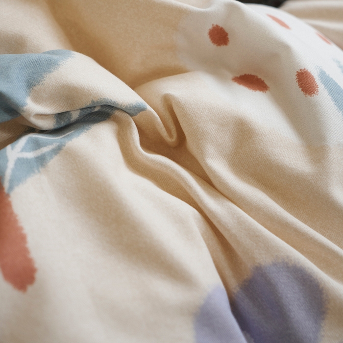 91家纺网 家纺一手货源 找家纺 嘉汀兰 2024新款韩式全棉磨毛印花系列四件套 拾光向暖-米