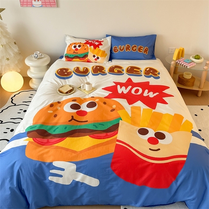 91家纺网 家纺一手货源 找家纺 （总）珺柔家纺 2024新款130*70 全棉大版数码印花四件套