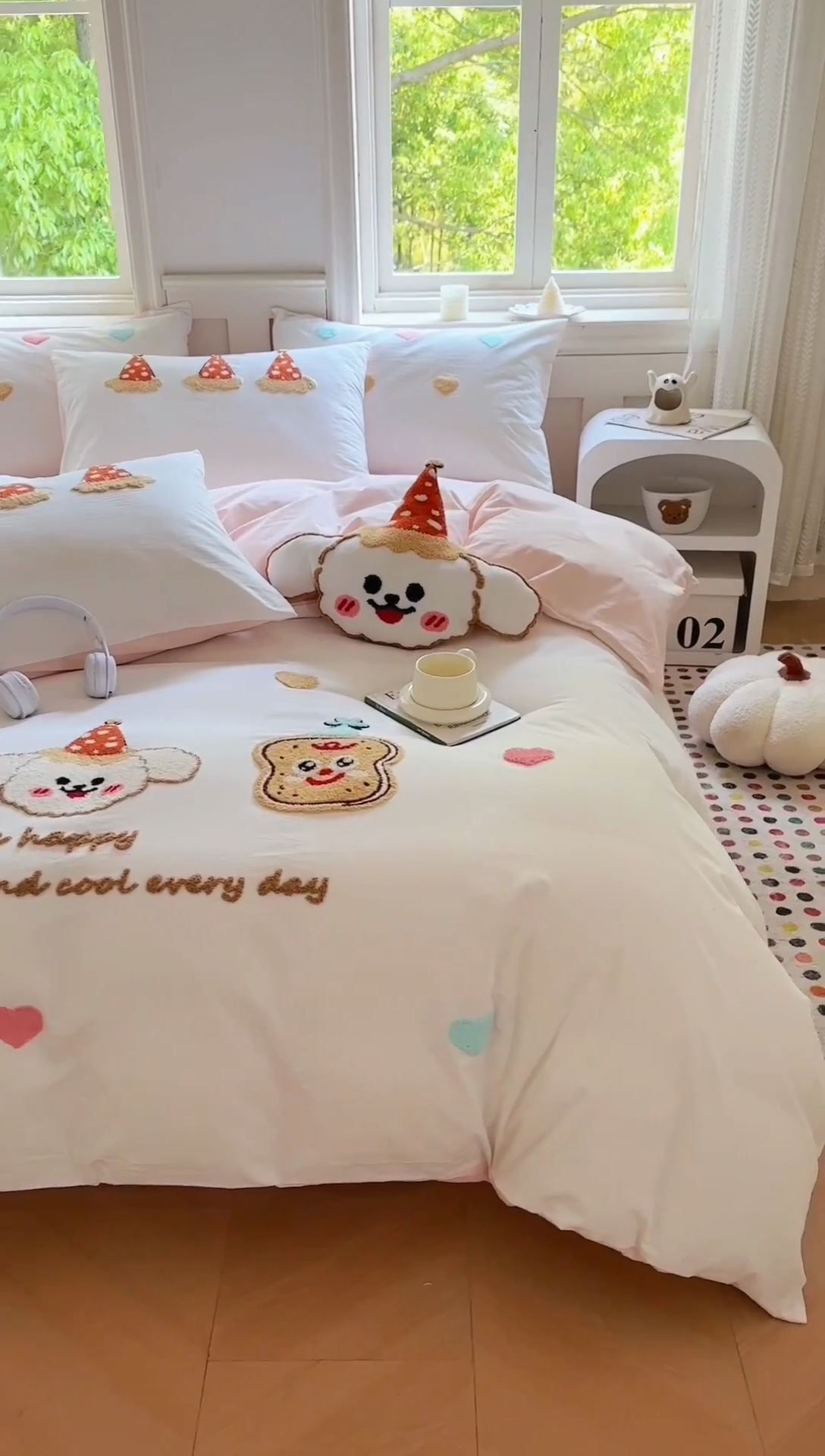 91家纺网 家纺一手货源 找家纺 （总）红番天家居馆 2025新款A类全棉水洗棉毛巾绣四件套-宠物饼干